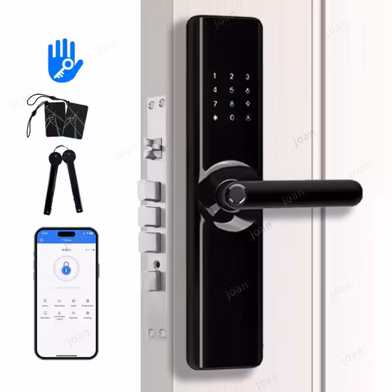 Serrure de porte intelligente d'empreinte digitale électronique de carte RFID de code de WiFi Tuya